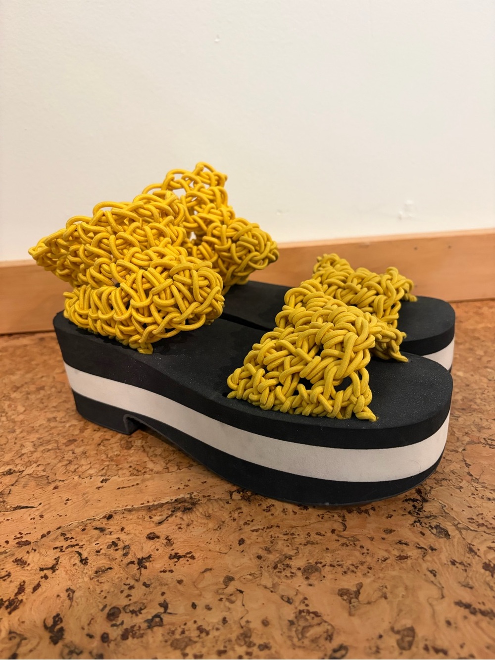 Arielle de Pinto LVMM Crochet Platform Sandals - S (36-37)